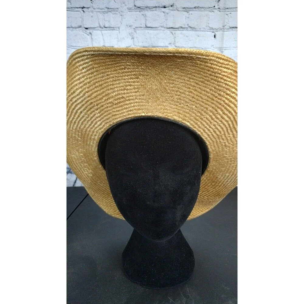 Vintage Eddy Bros Ranchman Straw Cowboy Hat Western Hat Made in USA Size 7 1/8